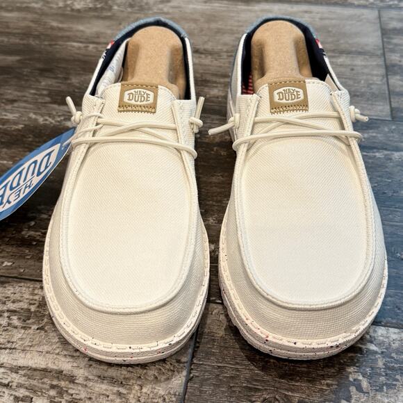 Hey Dude Wendy Americana Splatter Slip On Shoes Size 8 USA Flag Patriotic‎ NEW - Picture 2 of 10